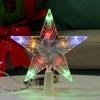 Festive Decor Ornaments Xmas Decoration LED Glowing Star Christmas Tree Top Ornaments Five-pointed Star Lamp Night Light