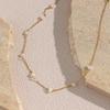 Elegant Baroque Freshwater Pearl Beaded Necklaces Romantic 18K Gold Plated Stainless Steel Chain Necklace for Women Wedding
