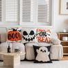 45x45cm Halloween Embroidery Throw Pillowcase Pumpkin Cotton Decoration Pillow Cushion Cover Sofa Halloween Party Supplies
