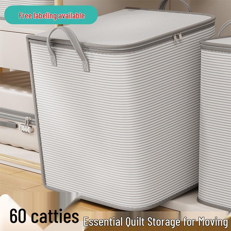 Waterproof Striped Cotton Quilt & Clothes Storage Bag