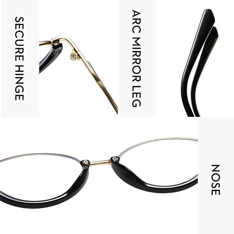 Brand Oval Semi Frame Hyperopia Eyewear Photochromic Anti Blue Light Computer Women Reading Glasses +2.75 +3.0 +3.25