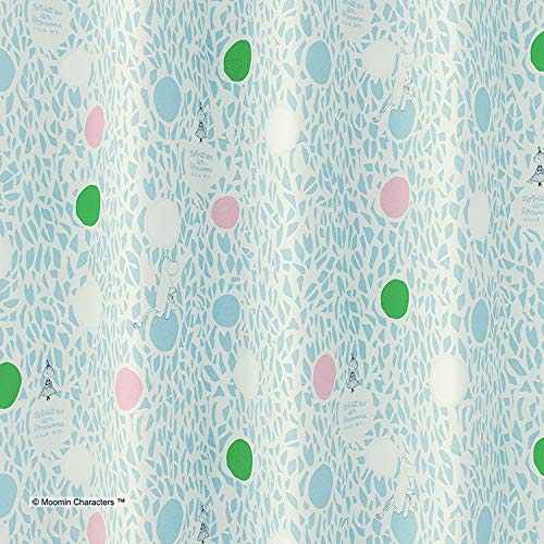 Suminoe MOOMIN Color Circle Curtain Drape, 1 Piece, 100 X 135 Cm, B 323-75158