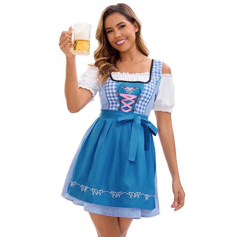 Halloween Oktoberfest costumes Munich Oktoberfest costumes Stage costumes Beer party costumes 2XL синий