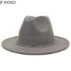 Kapelusze damskie nowa jesienno-zimowa filcowe kapelusze fedora mężczyźni Panama kościół czapka jazzowa dekoracje ślubne kapelusze sukienka pamelas para bodas