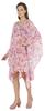 Moomaya Women  s Short Hoodie Kaftan Loose Tunic Kimono Sleeve Mini Beach Cover Up