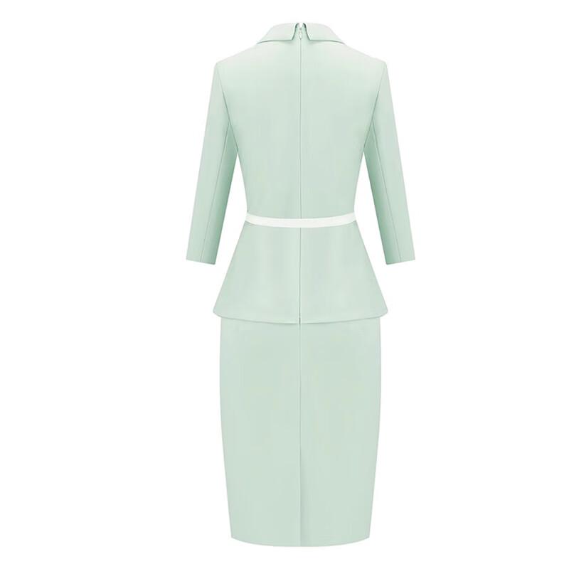 Trolman V-Neck Suit Dress