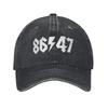 Summer 8647 Sarcastic Retro Vintage 80s Style 86 47 Rock Baseball Cap Sun Quality Design Washed Hip Hop Hats Hippie Snapback Cap