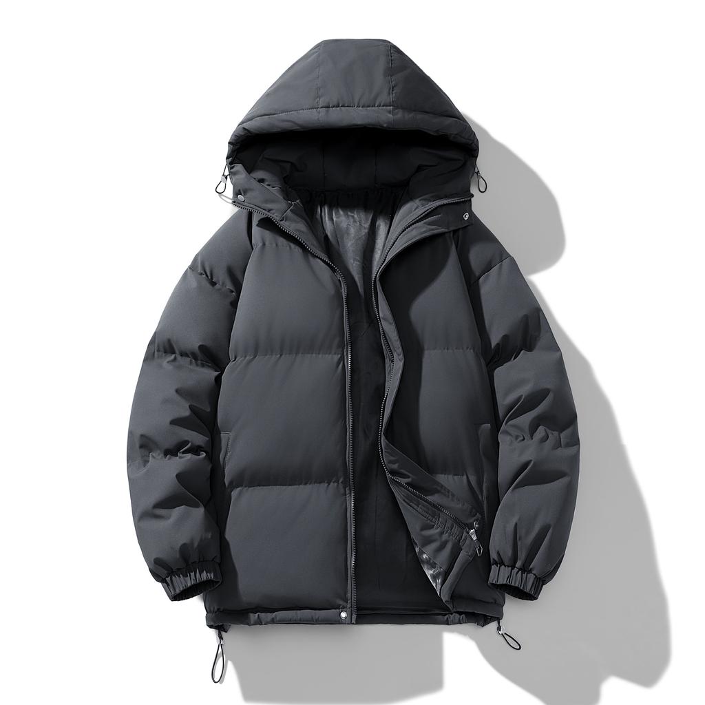 Down Cotton Jacket for Men In Winter Thickened Warm Hooded Cotton Jacket for Men In Winter Versatile Casual Jacket for Cotton Jacket