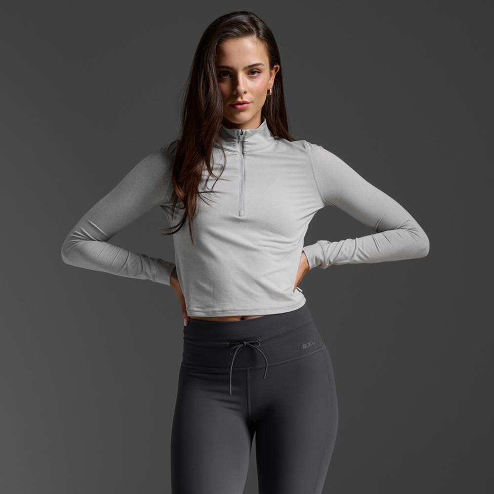 Tutaimjeuyu (Women'S) Flex Crop 1/2 Zip Long Sleeve Wr7482Ahbm-Hbm