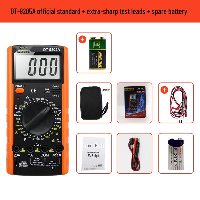 DT920 Digital Multimeter: Burn-Proof, Auto-Shutdown, Multifunction Electrician's Tool for Household Repairs.
