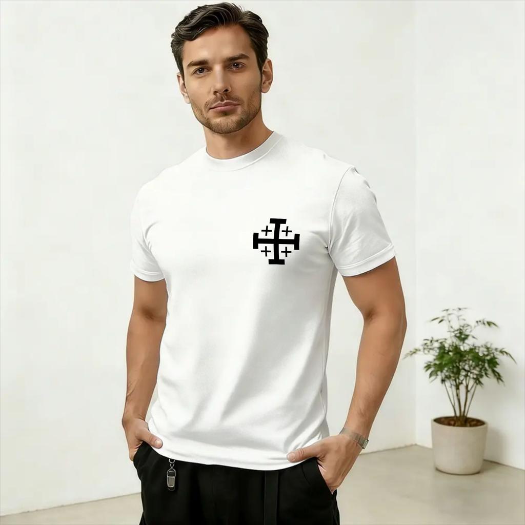 Camiseta Baldwin de Jerusalén Rey Leproso Camisetas de Algodón de Verano Para Unisex Diseño Popular Camiseta de Manga Corta Y2K Tops Básicos