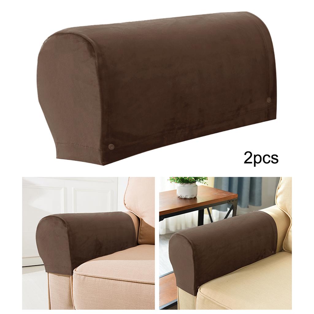 Copribraccioli Elasticizzati In Spandex 2 Pezzi – Per Divani, Poltrone E Recliner, Con Fissaggio A Perno, Colore Naturale, Taglia Unica