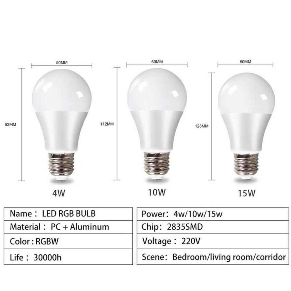E27 LED RGBW Lampe Scheinwerfer Glühbirne 220V LED-Glühbirnen 4W 10W 15W IR Fernbedienung LED-Glühbirne 2835 SMD Dimmbar Magische Glühbirne 110V