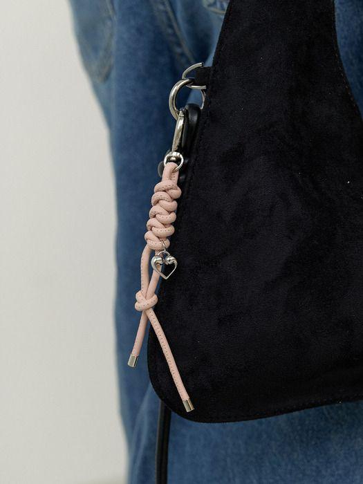 LOVE ME MONSTER Mont Leather Braid Knot Keyring (L253MSG020)