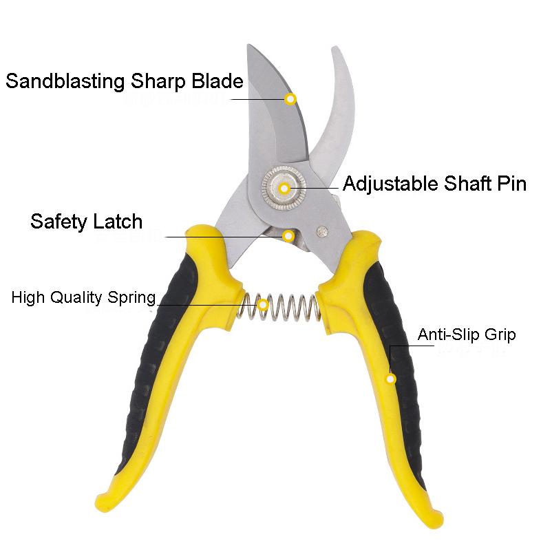 SK5 Steel Gardening Scissors Stainless Steel Fruit Picking Scissors Pruning  Branches Flowers Fruit Pruning Scissors