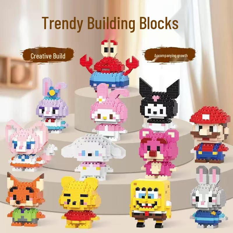 Tiny Berry Bear Nini Building Blocks - Educational Cartoon Figurine for Kids