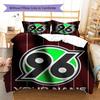 Hannover 96 Custom Name Pattern Bedding,Quilt Set Quilt Cover Pillowcase Home Birthday Gift(1 * duvet cover + 2 * pillowcase, without core)