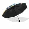 1pc My Hero Academia Izuku Midoriya & Katsuki Bakugo Outdoor Umbrella - Automatic Opening/Closing, Portable 3-Fold Design with Iron Frame - Perfect Gi