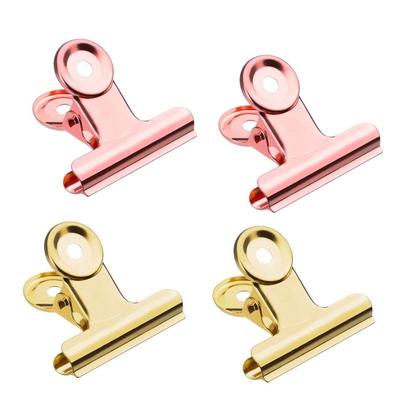 Rose Gold 38mm Round Metal Clips - Stainless Steel, Imitation Gold, Assorted Colors