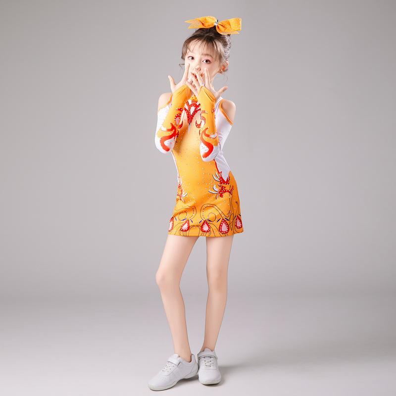 Chinese-style Cheerleading Uniforms Performance Costume Team