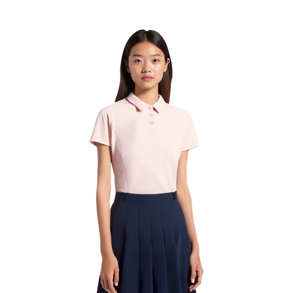 Skechers Godri Fashion Simple Moisture-Wicking Quick-Dry Short Sleeve Polo Shirt Women Tops Cloud-Pink P225W210-053G