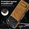 For iPhone 17 Pro Case Compatible with MagSafe Kickstand Leather Phone Back Cover