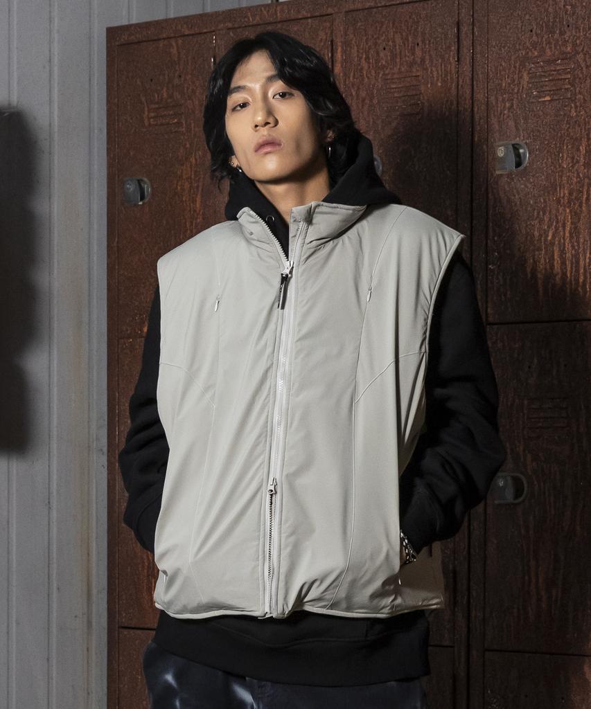 Xtonz Xj83 Stitch Padded Vest (Cream)
