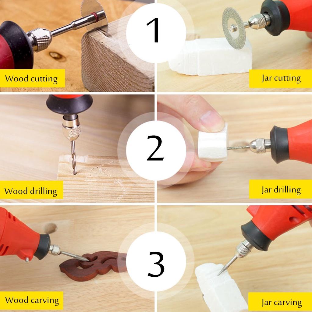 5 Speed Mini Chain Saw Sharpener Electric Grinder Machine Sharpening Kit Rotary Polishing Power Tools with Gloves 37000rpm 180W