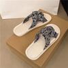 Fashion Summer New Round Toe Open Toe Leopard Print Soft Sole Non-slip Wear-resistant Flats Women's Fashion Sandals