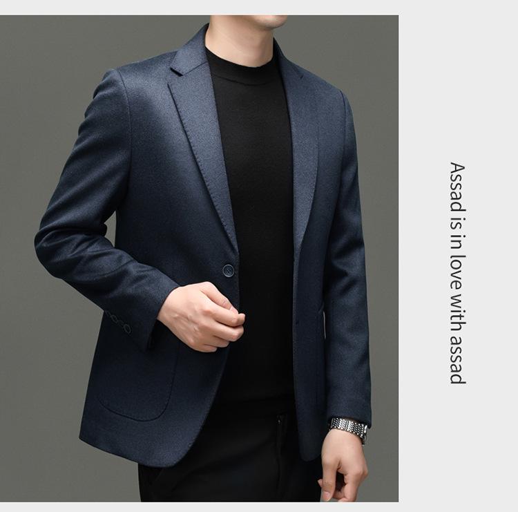 Costum Business Casual Premium pentru Bărbați din Lână, Cașmir și Mătase pentru Toamnă/Iarnă