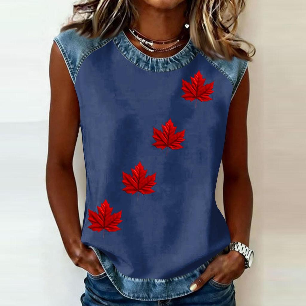 Camiseta informal de manga larga para mujer con cuello redondo y estampado