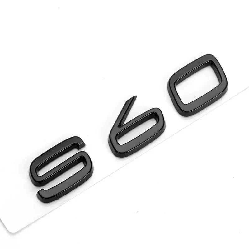 3D ABS Czarny Srebrny Naklejka z Emblematem Bagażnika Samochodowego dla Volvo S40 S60 S80 S90 S60L S90L Naklejka z Emblematem Tylnej Klapy Bagażnika Akcesoria Zewnętrzne
