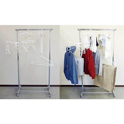 KOKUBO Industries PH Slim Square Hanger with 12 Pinch Clips, KL-076