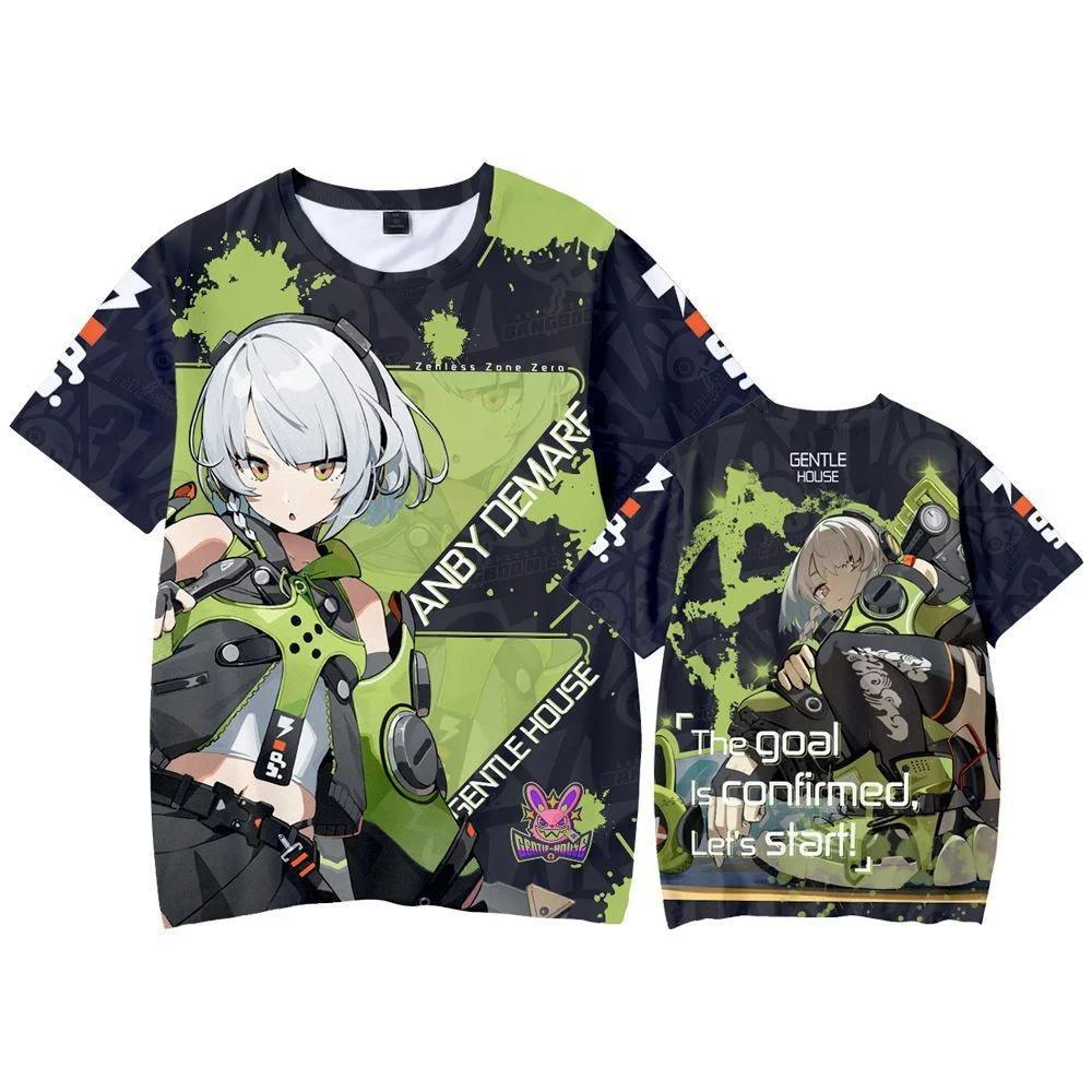 

ARPG Game Zenless Zone Zero Graphic 3D Print Футболки Нові ігри Honkai Impact ZZZ Футболка Чоловічий одяг Топ з круглим вирізом XL синій