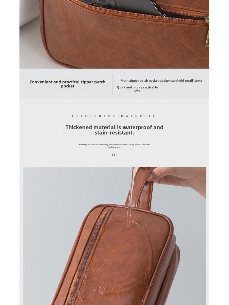 Premium Waterproof Men's Toiletry Bag - Large Capacity with Dry & Wet Separation, Perfect for Outdoor Travel