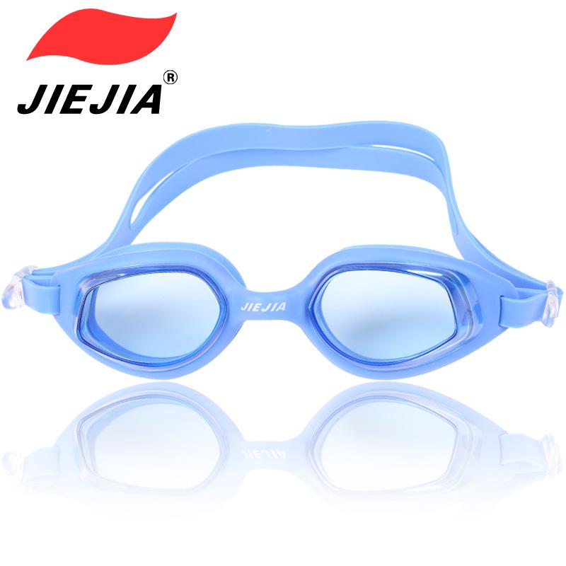 

JieJia swimming goggles GS7Supply of comfortable integrated anti-fog silicone flat-lens adult swimming goggles синій