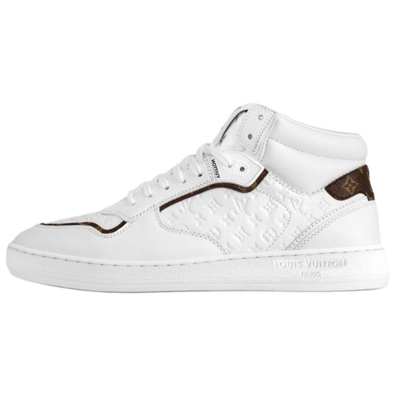 Louis Vuitton Stadium Mid Top Skateboard Shoes Women's White 1ADCPI