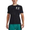 Under Armour Big Logo Print Running Sports American Vintage Crew Neck Short Sleeve T-Shirt Men Tops Black 1372590-001