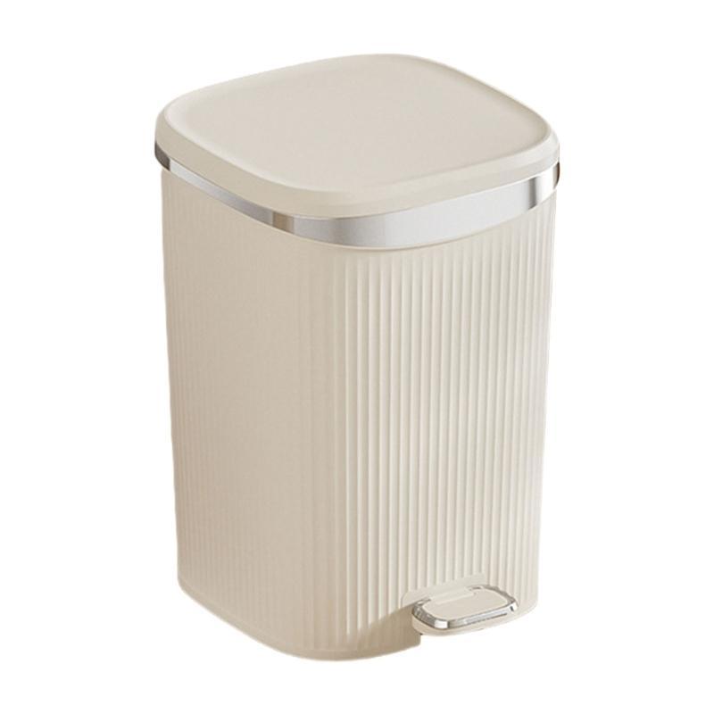 652F User Friendly Foot Pedal Garbage Can, and Aesthetic Step Trash Can, Fit Well in Multiple Locations Garbage Bin