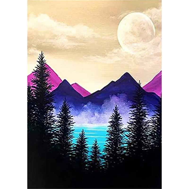 DIY Diamond Painting Beautiful Night View Cross Stitch Kit Mosaic Art Diamond Painting Full Circle/Square Diamond Home Decoration