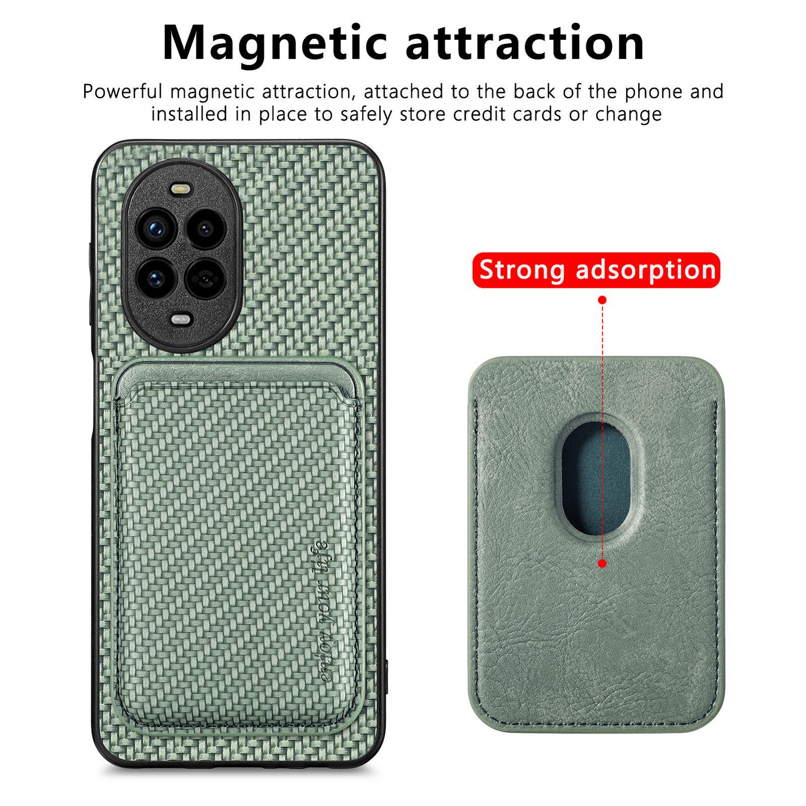 

For Huawei nova 13 Pro 5G Case Magnetic Detachable Card Holder Phone Back Cover Black