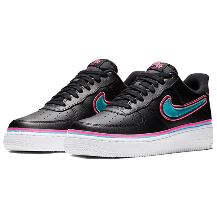 Nike Air Force 1 Low Sport Nba Black Blue Gale Laser Fuchsia AJ7748-002