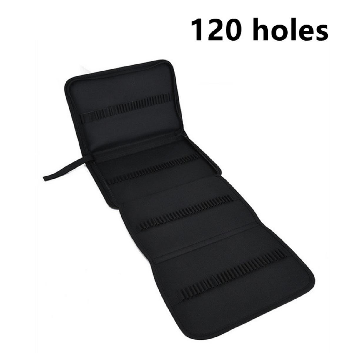 

36/48/72 дірчаста ручка Штора чорний складаний пенал Кольоровий олівець вкладиш ручка Професійна сумка для олівців для малювання Студентська канцелярія