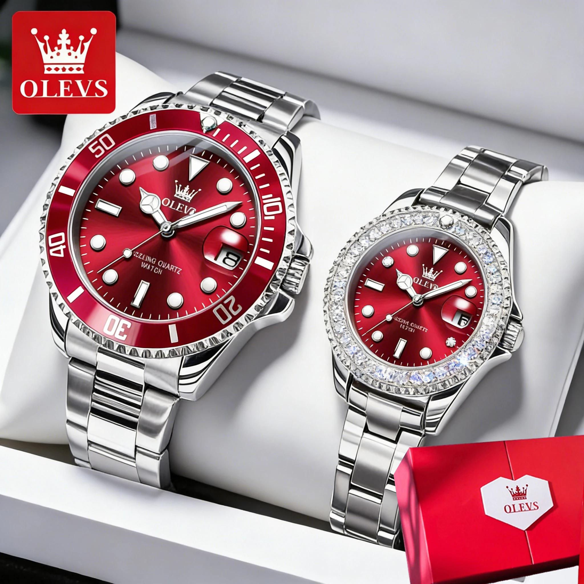 OLEVS 5885 Couple Watch Luxury Brand