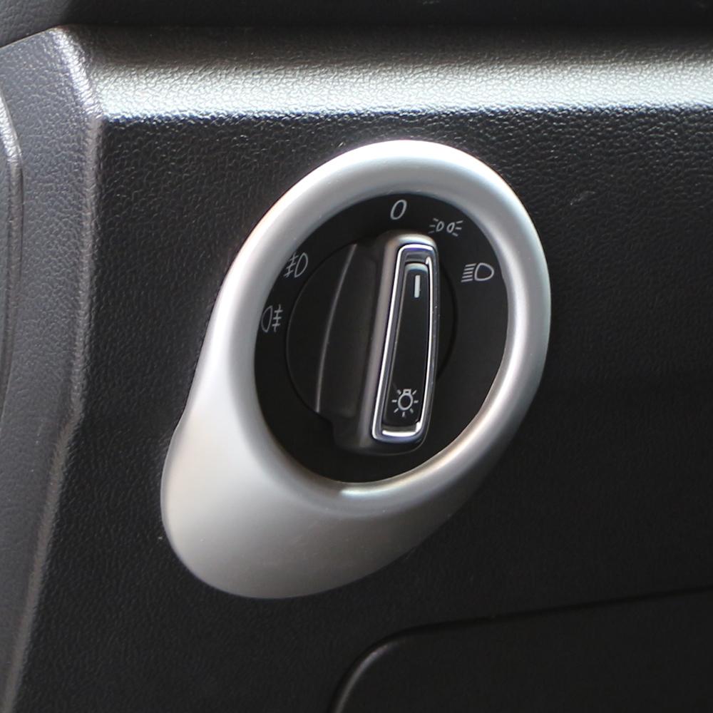 Car Head Light Headlight Adjustment Switch Cover Trim Sticker for Volkswagen VW T-ROC TROC 2017-2021 Decoration Interior ACC