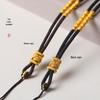 Hand-Woven Black Jadeite Gold Pendant Rope for Men & Women