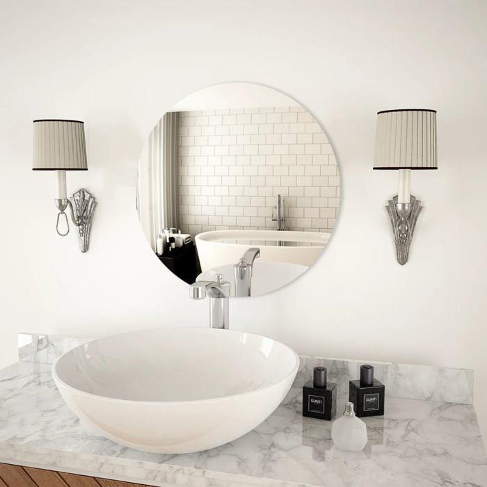 VidaXL Wall Mirror 50 Cm Round Glass Wall Decoration Living Room Home 245703