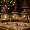 Warm Light Bedside Lamp Christmas Snow Globes with LED Light, Up Sphere Indoor Night Lantern, Battery/USB Powered Swirling Glitter Decorations