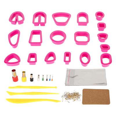 Polymer Clay Cutters Set Earring Hooks Cards Jump Rings DIY Clay Earring Cutters Kit for Jewelry