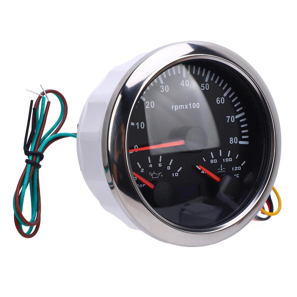 3 v 1 85mm Tachometer 8000rpm 40 až 120 stupňov Celzia Teplota vody 0 až 10 bar Tlak oleja 7 farebné podsvietenie pre auto nákladné auto